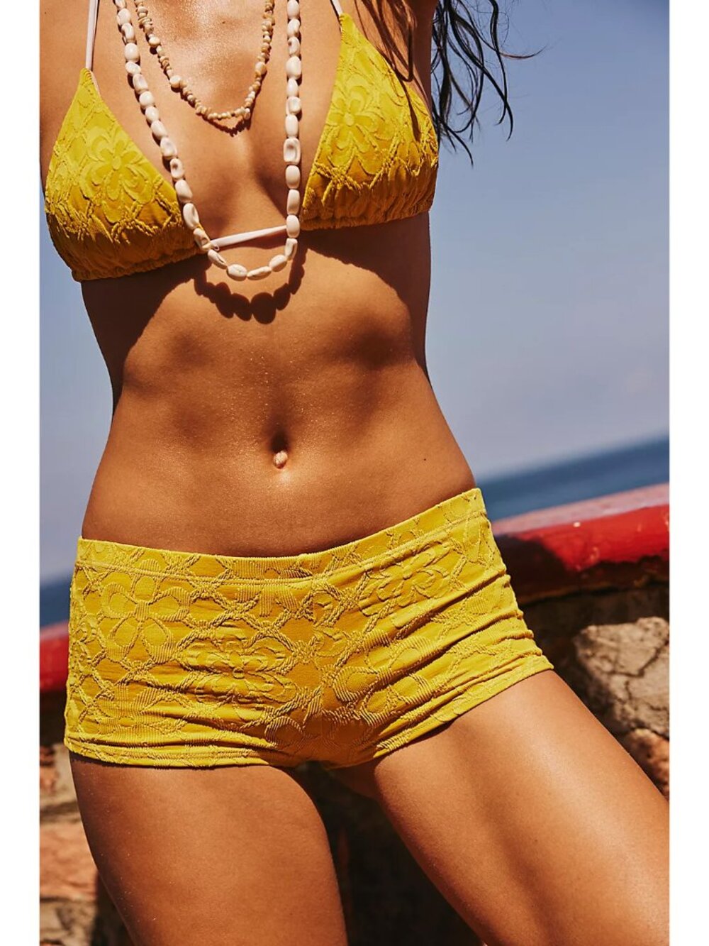 FREE PEOPLE free-est Dixie Swim Shortie / Ipe Amaerlo - Picture 2 of 10